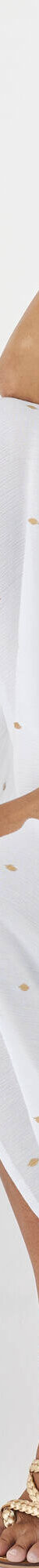 Bloes in crepon met goudkleurige print (wit / goudkleurig) Bloes in crepon met goudkleurige print (wit / goudkleurig)